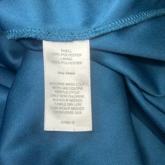 Liz Claiborne Teal Midi Dress size 8 - Picture 9 of 12